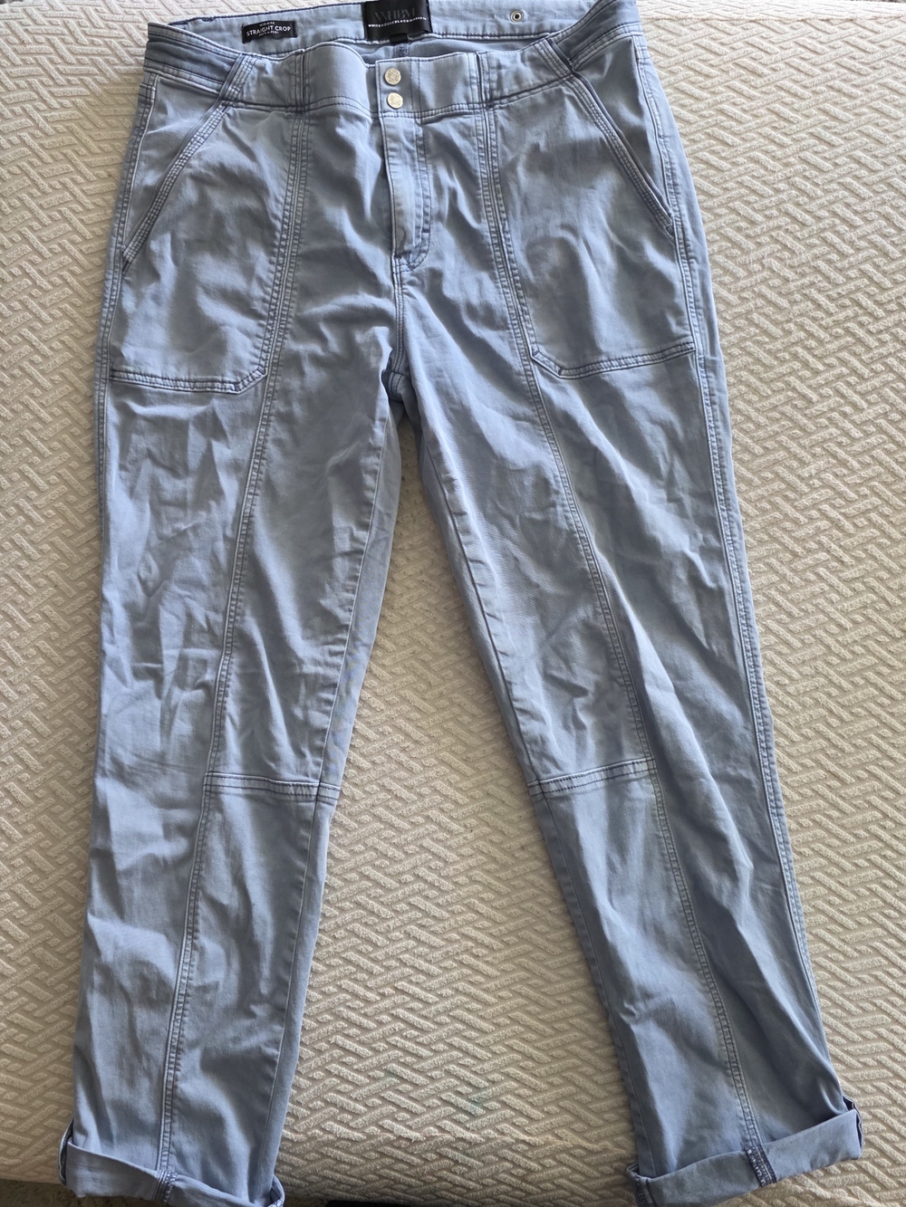 White House Black Market Light Blue Cropped Size 10